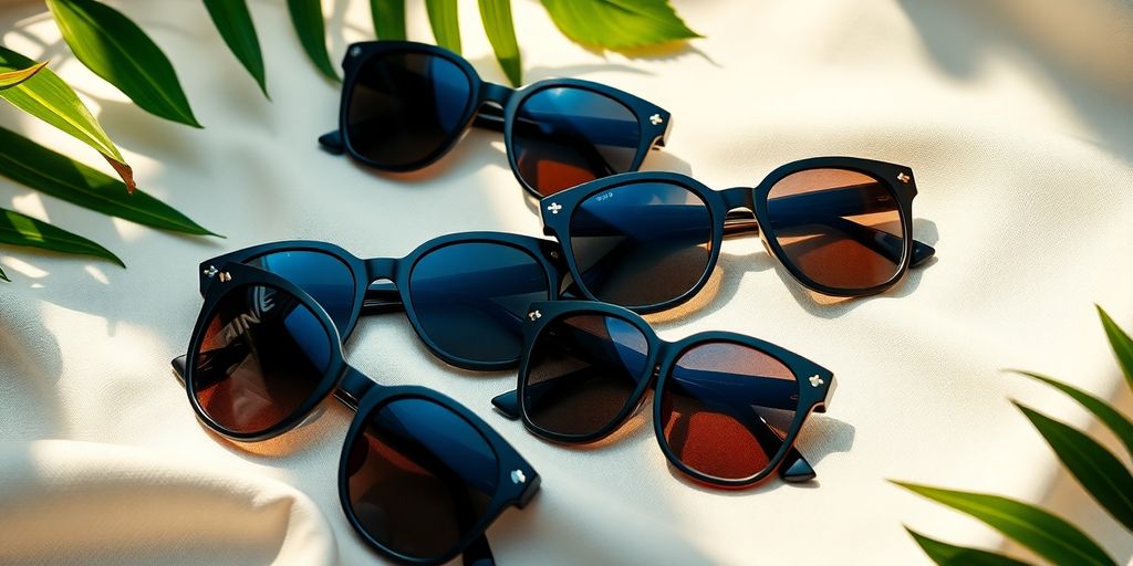 Trends Chanel Sunglasses 2025 Chanel sunglasses in a chic, eco-friendly flat lay.