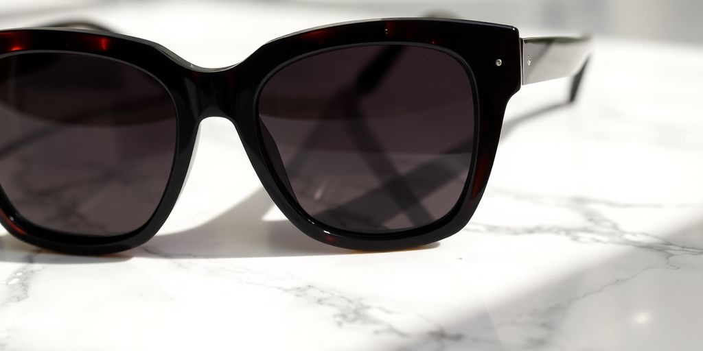 Prada Blog Stylish Prada sunglasses on a marble surface.