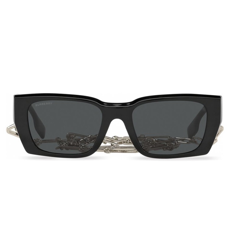 Rectangular sunglasses with chain