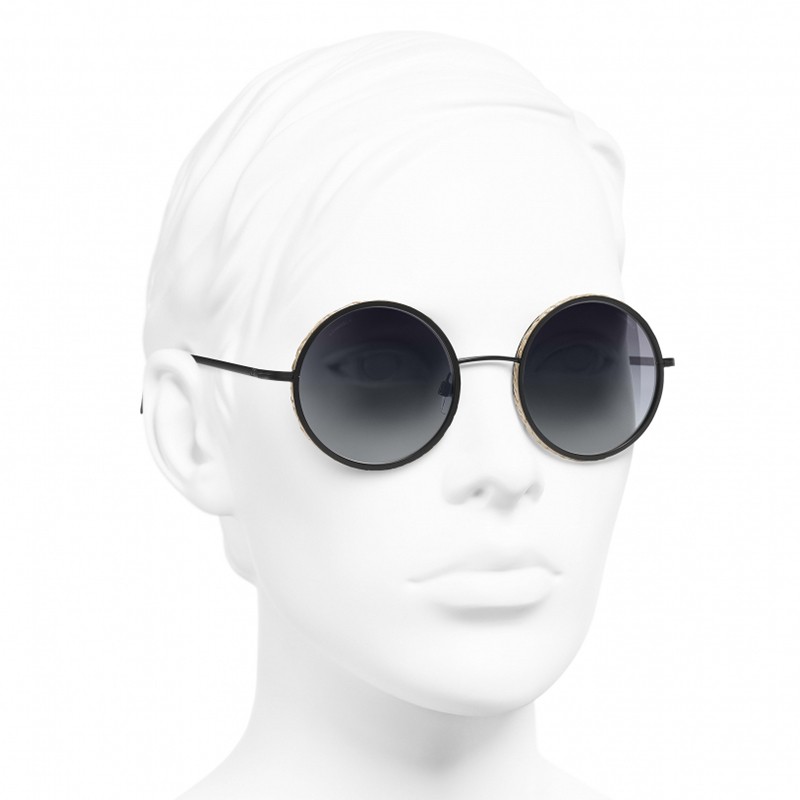 chanel glasses with clip on sunglasses round