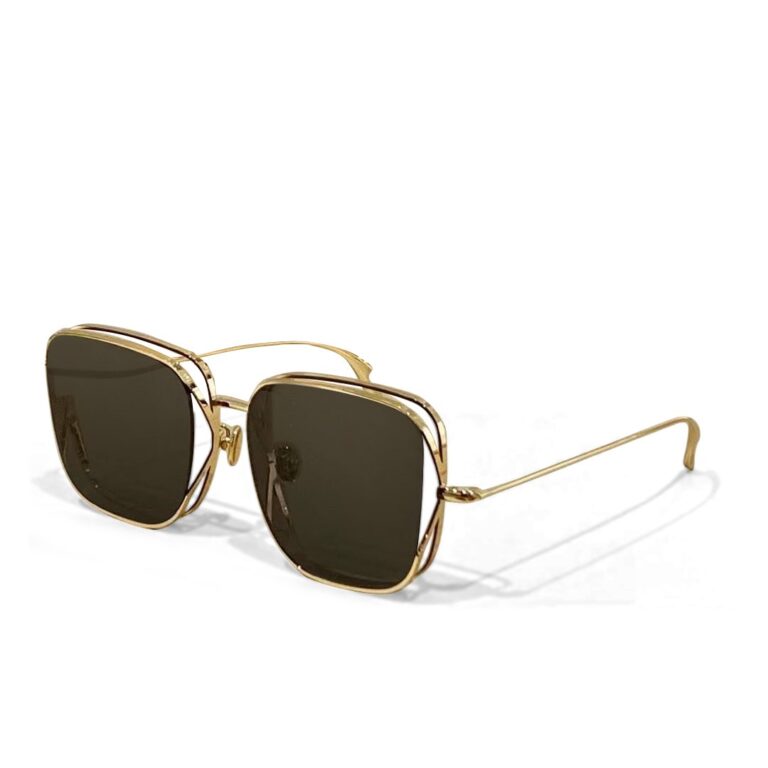 Mengotti Couture® Christian Dior Stellaire Gold Square Sunglasses Christiandiorstellairegoldsquaresunglasses