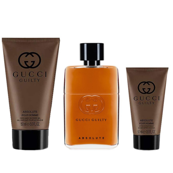 Coffret Gucci Guilty Absolute Pour Homme ( Edp 90 ML + A/Sh 50 ML + Sh/G 150 ML)