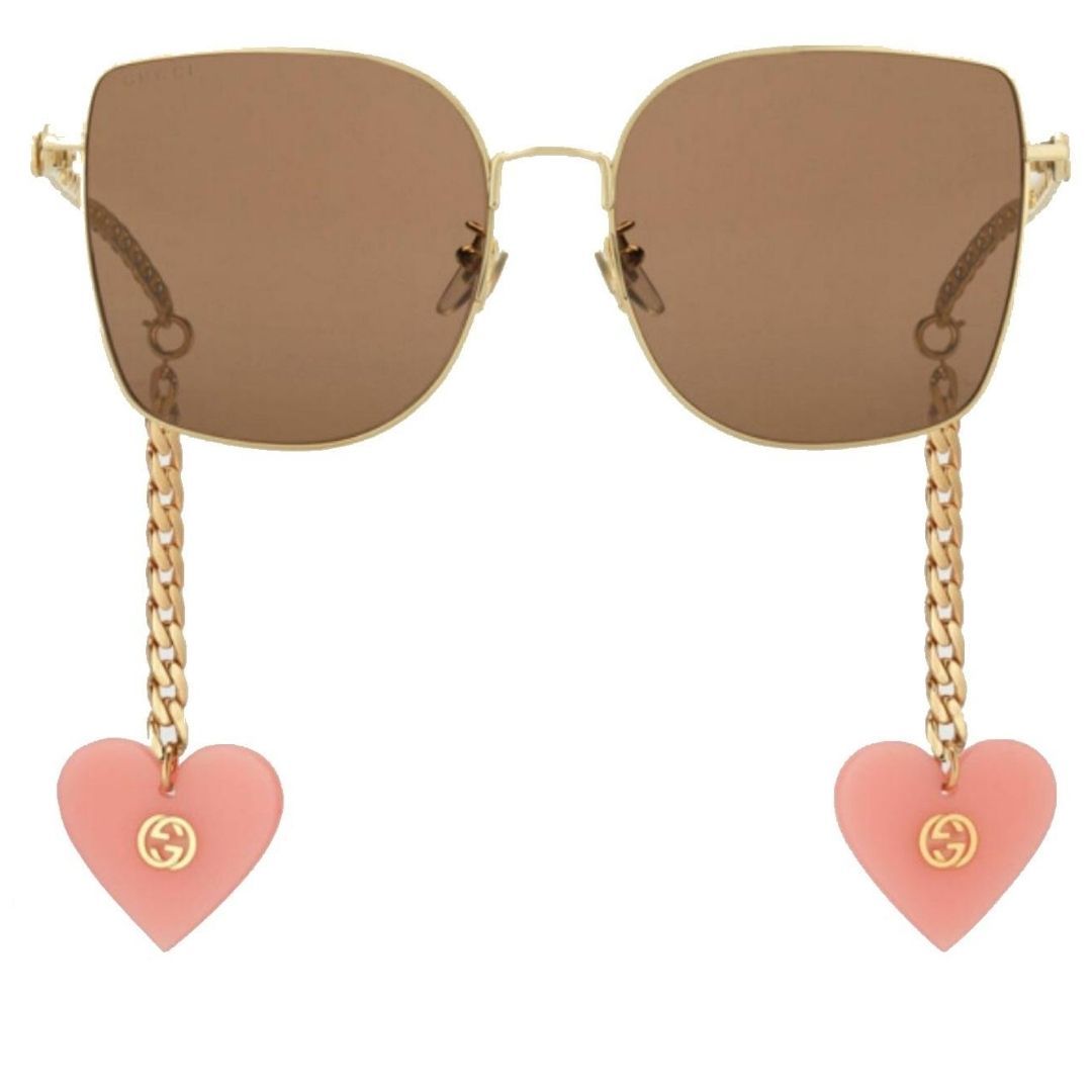 Gucci 60MM Square Sunglasses With Detachable Charm on SALE