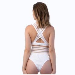 High Waist Stipped Two Piece Womens Swimwear