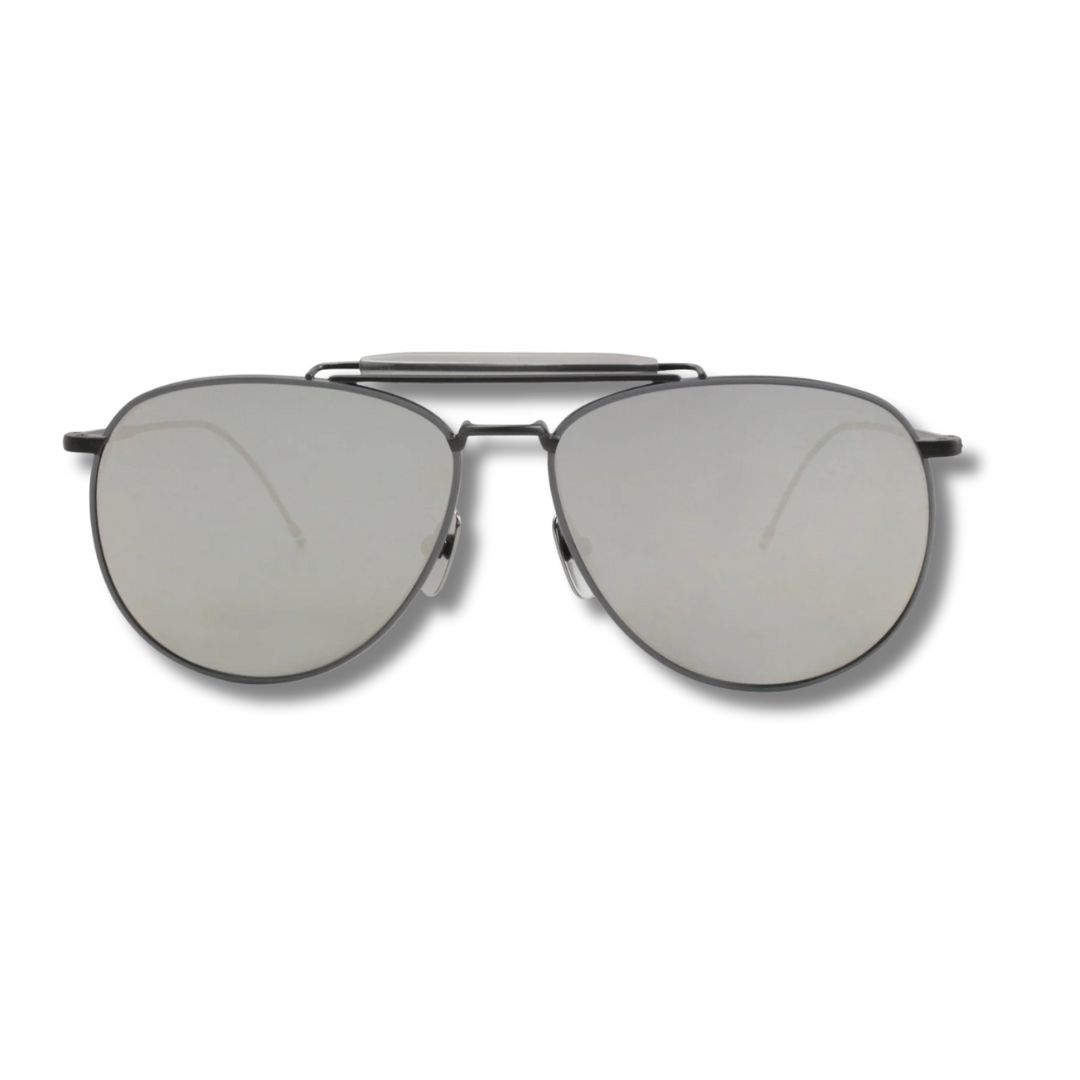 Thom Browne Sunglasses - TB015LTD BLK Aviator Thom Browne Sunglasses - TB015LTD BLK Aviator