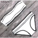 White Bandeau Style Swimwear