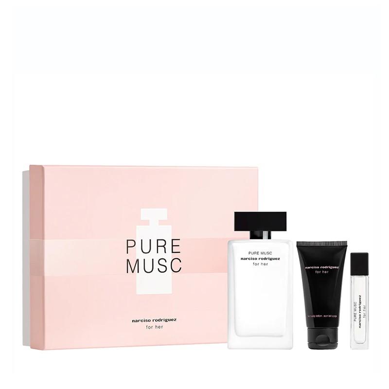 NARCISO RODRIGUEZ For Her Pure LOTION Musc Set ML EDP 100 Gift ML, BODY 50 EDP SET 10 ML