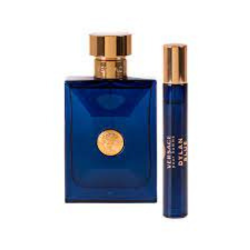VERSACE POUR HOMME DYLAN BLUE GIFT SET EDT 100ML + MINI EDT 10ML +COSMETIC BAG