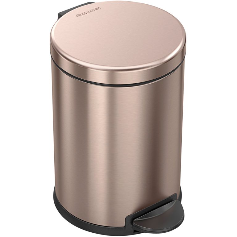 Mengotti Couture® Simplehuman Round Step-On Trash Can 1.2 Gallon / 4.5 L Rose Gold Stainless Steel 1962390.jpg