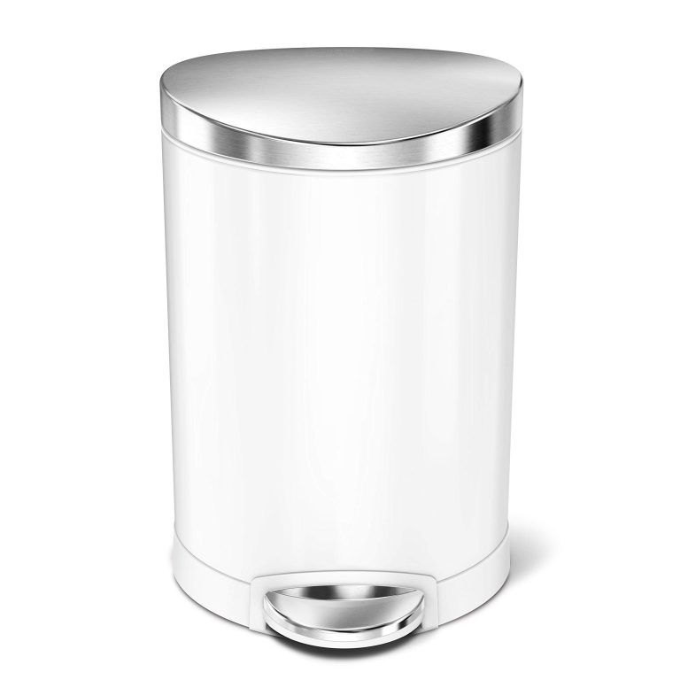 Mengotti Couture® Simplehuman Semi-Round Pedal Bin 6 L White