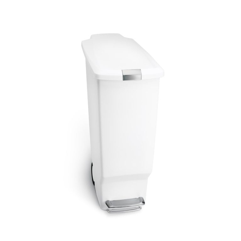 Mengotti Couture® Simplehuman Slim Step Trash Can 40 L White