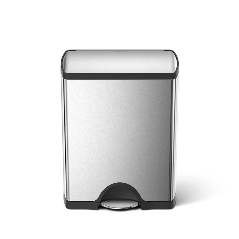 Mengotti Couture® Simplehuman Rectangular Kitchen Step Trash Can 50 L Brushed Stainless Steel