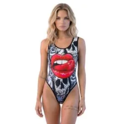 Swimming suit patterned one piece