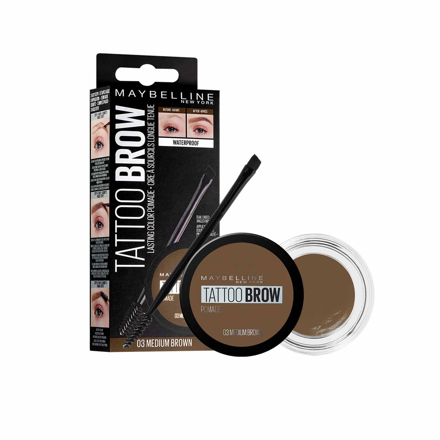 Maybelline New York, Tatto Brow Waterproof Couture® | Mengotti Lasting Color Pomade