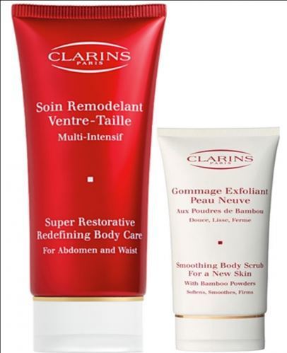 Clarins  Super Restorative Redefining Body Care 200Ml & Body Scrub 75Ml Gift Set