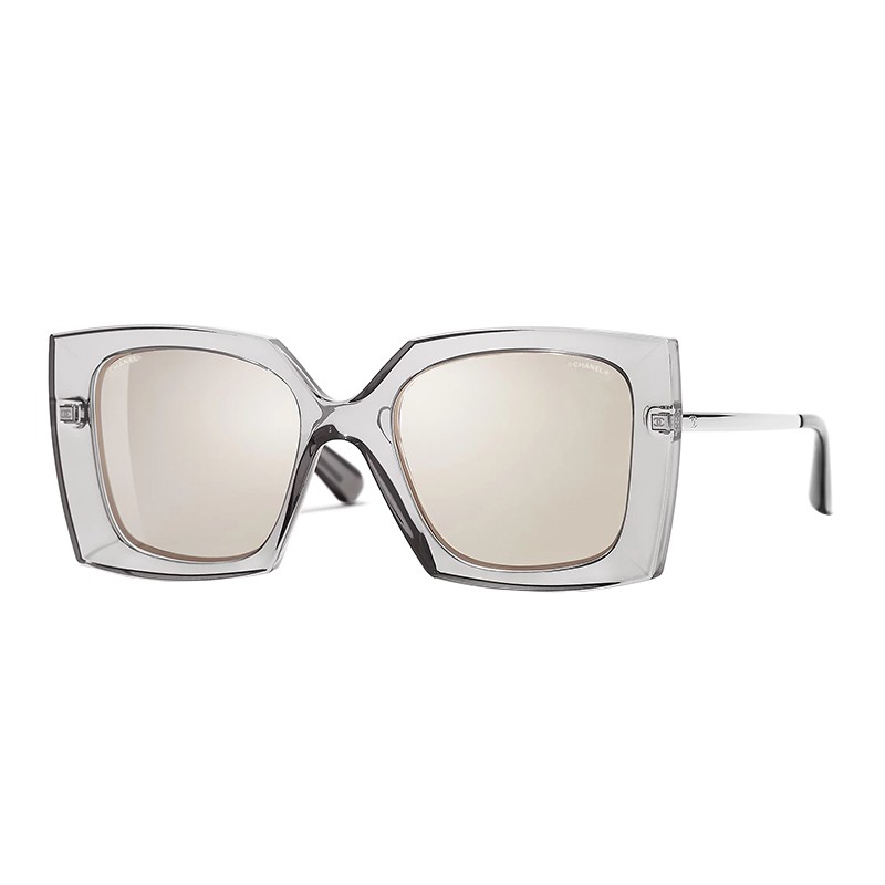 ChanelSquare Sunglasses Ch6051 Grey/Mirror Clear