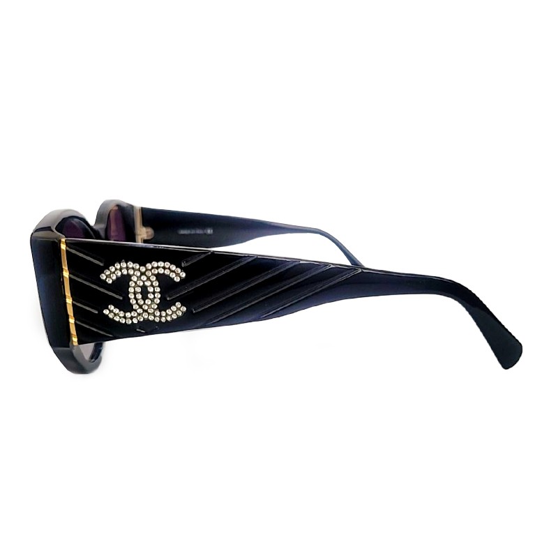 Chanel Oval Sunglasses-4991 Black