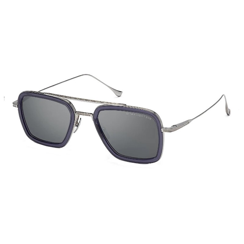 Mengotti Couture® Dita Flight.006 Aviator Sunglasses Clear Crystal Silver Black Dita Flight.006 Aviator Sunglasses Clear Crystal – Silver Black-1