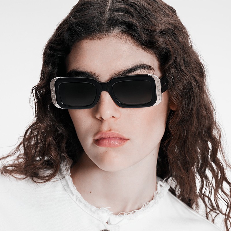 Louis Vuitton Moon Rectangular Sunglasses-Black/Silver | Mengotti Couture®