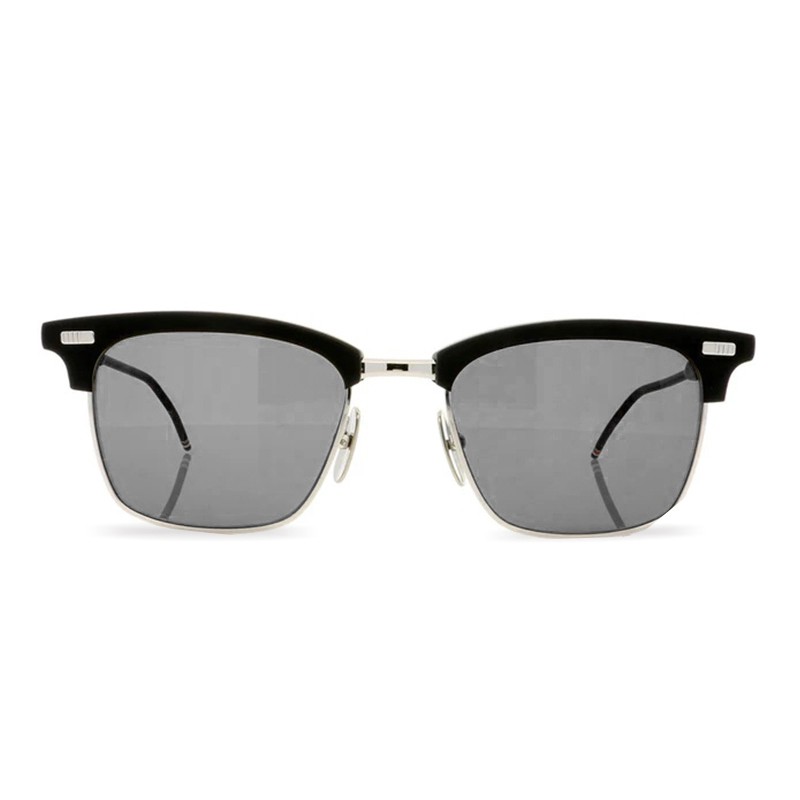 Mengotti Couture® Thom Browne - Silver And Matte Black Sunglasses Thom Browne – Silver
