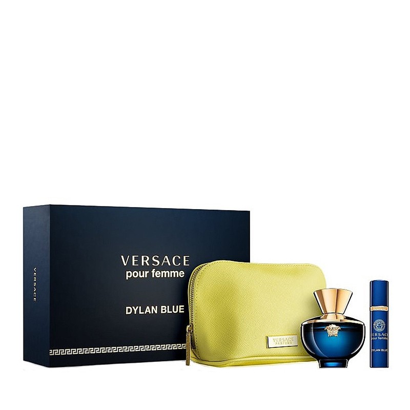  Versace Versace Eros 3.4oz EDT Spray, 0.3oz EDT Spray, Pouch Men  3 Pc Gift Set : Beauty & Personal Care