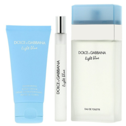 DOLCE & GABBANA Set for Women Light Blue E.D.T 100 ML + E.D.T 10 ML+ Body Cream 50 ML