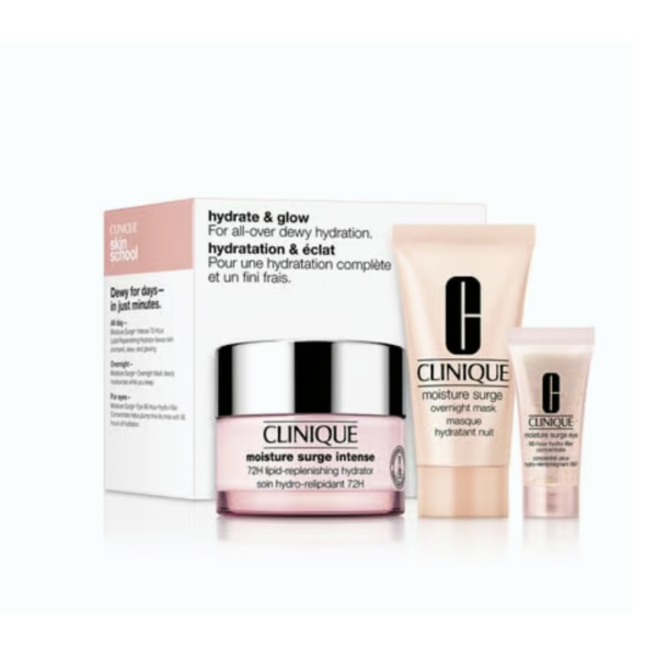 CLINIQUE HYDRATE & GLOW MOISTURE SURGE SKINCARE SET