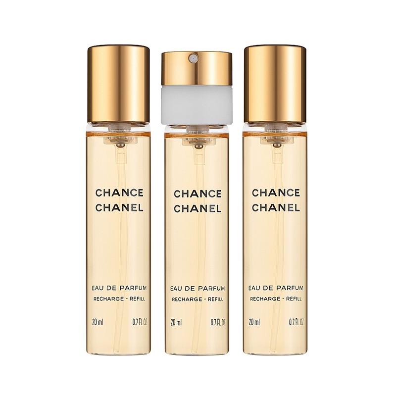 Chanel Chance Eau De Parfum Twist & Spray Refills 3 X 20ml For Women