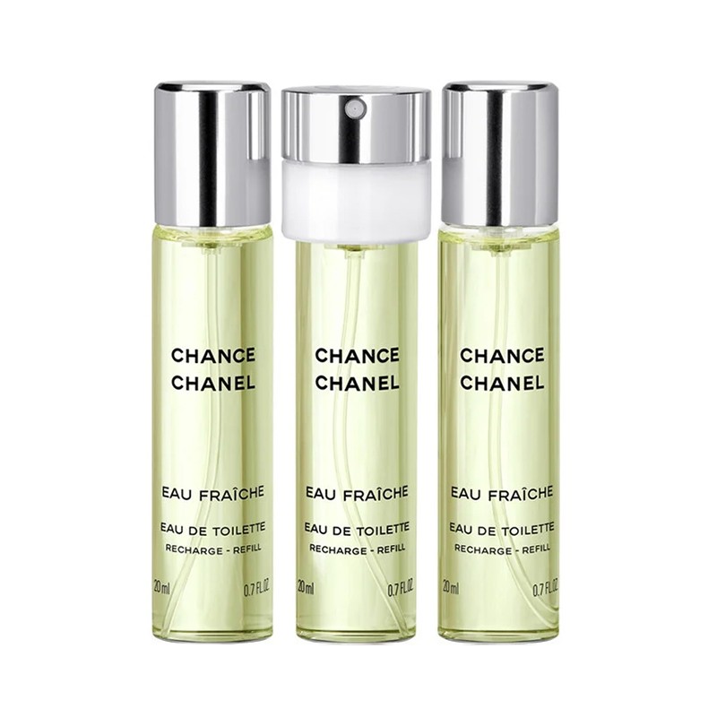 Chanel Chance Eau Fraiche Eau De Toilette Refillable Spray 3X 20 ml For  Women