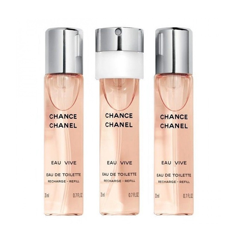 Chanel Chance Eau Vive Twist & Spray Eau De Toilette Refill 3x20ml For  Women