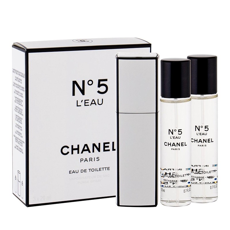 Mengotti Couture® Chanel N°5 L'Eau Eau De Toilette Twist And Spray 3x20ml For Women Chanel N°5 L’Eau Spray 3x20ml For Women