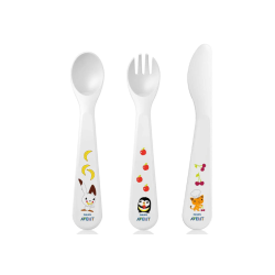 PHILIPS AVENT TODDLER KNIFE, FORK AND SPOON 18M+