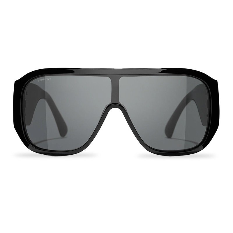 New In Stores Now CHANEL 71466A 22S Shield Acetate Black