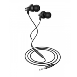 HOCO CLASSIC WIRED EARPHONES WITH MIC BLACK