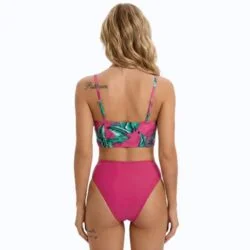 Flashy Floral Pink Two Piece Womens Swimsuit