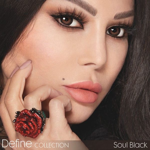 Mengotti Couture® Soul Black Celena Colored Contact Lenses Define-collection-SOUL-BLACK.jpg