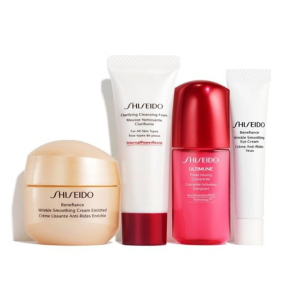 SHISEIDO BNF WRINKLE SMOOTHING CREAM POUCH SET