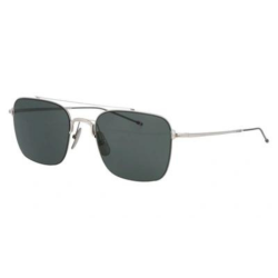 Thome Brown TB120 Silver And Black Iron Aviator Sunglasses