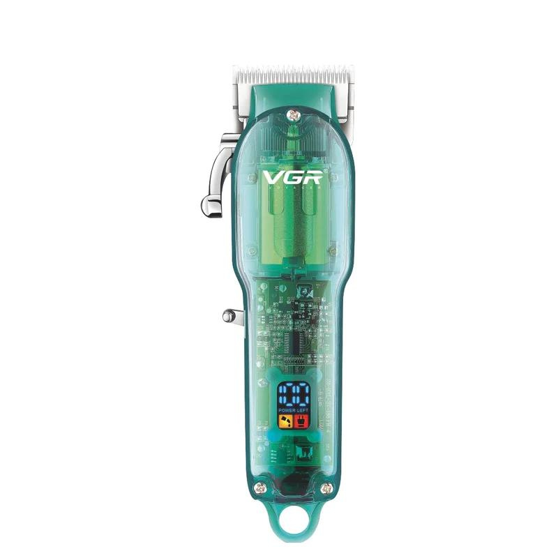 VGR V-660 DIGITAL DISPLAY NEW TRANSPARENT HAIR CLIPPER