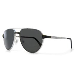 Cartier Signature CT0425S SUN Platinum Black - Grey Sunglasses
