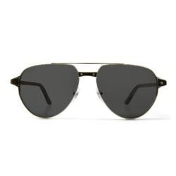 Cartier Signature CT0425S SUN Platinum / Black - Grey / Sunglasses