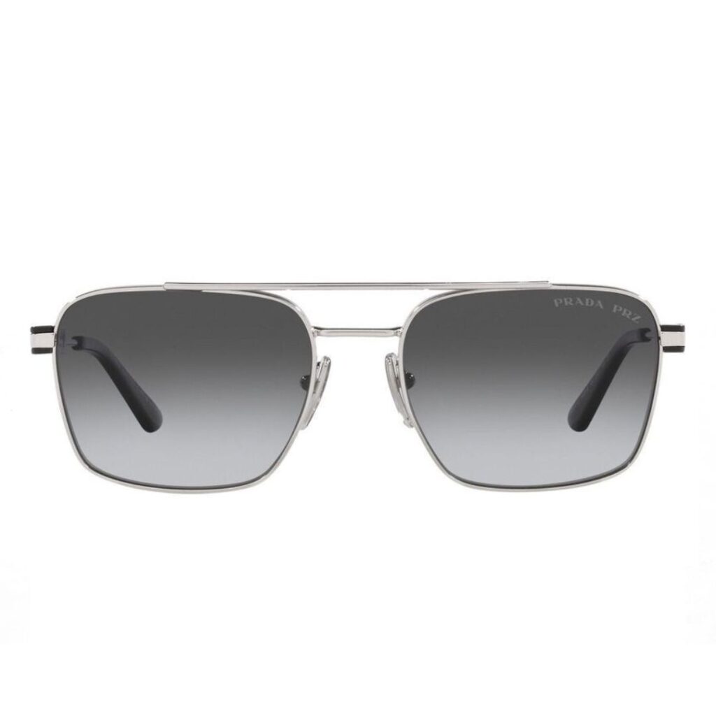 Prada PR67ZS Silver Grey Gradient Polarised Lenses