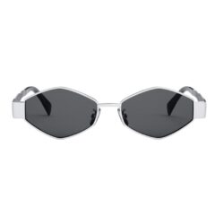 CELINE hexagonal Triomphe Metal 01 CL40254U 30N Silver Sunglasses