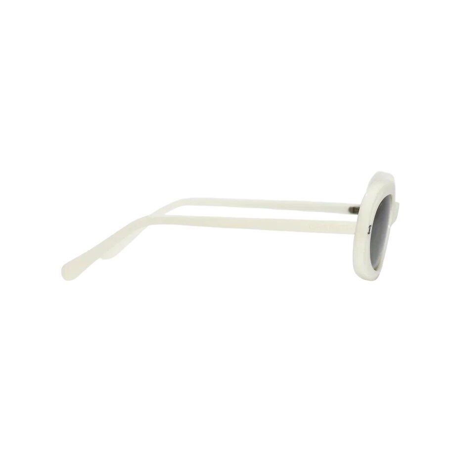 CHANEL Acetate Oval Sunglasses 71571A White