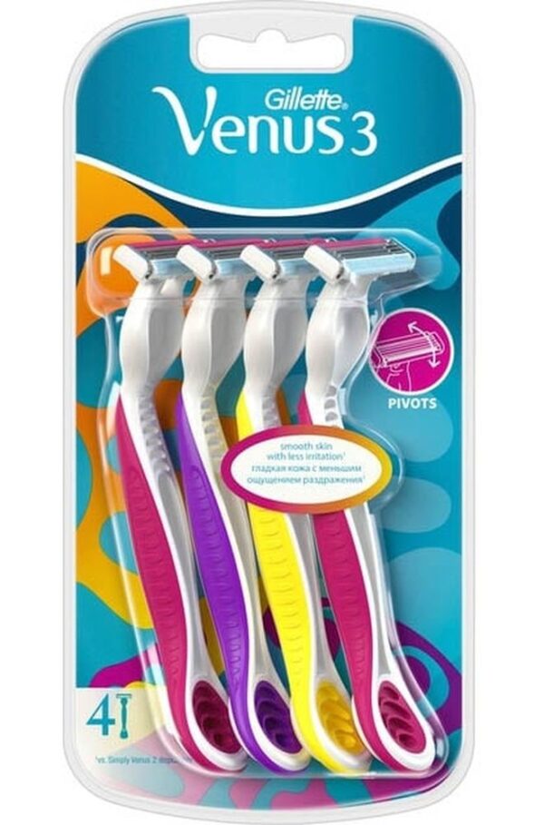 Mengotti Couture® Gilette Venus 3 Colors 4 Pcs 3 Blades