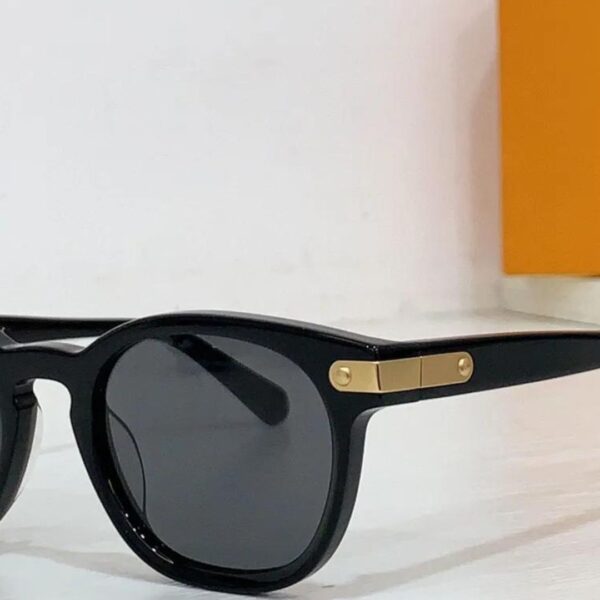 Mengotti Couture® Louis Vuitton LV Signature Square Gold Round Sunglasses