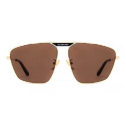 Balenciaga BB0246SA Gold Unisex Sunglasses