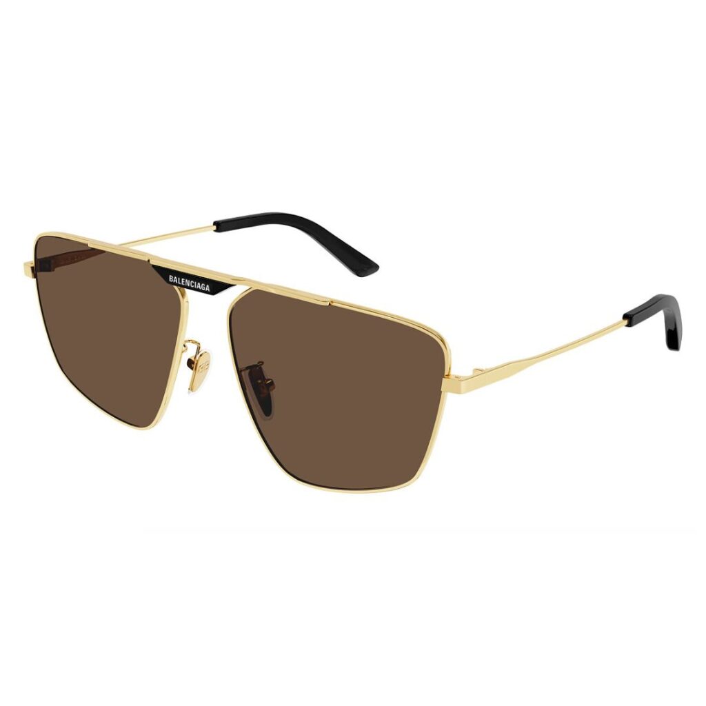 Balenciaga BB0246SA Gold Unisex Sunglasses