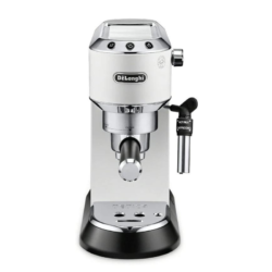 Delonghi Dedica Style Sleek Metal Pump Espresso Coffee Machines White