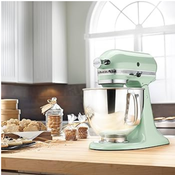 Kitchenaid Mixer Tilt-Head 4.8L Artisan Pistachio + 3 L Bowl + Flex Edge Beater